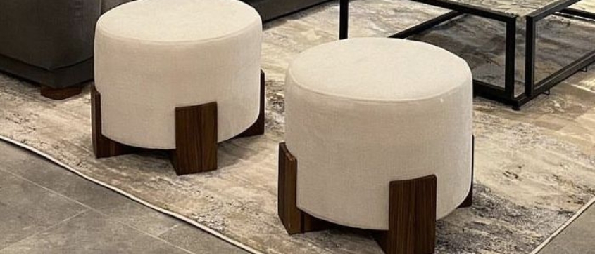 Sofa Set With Two Puff Stool