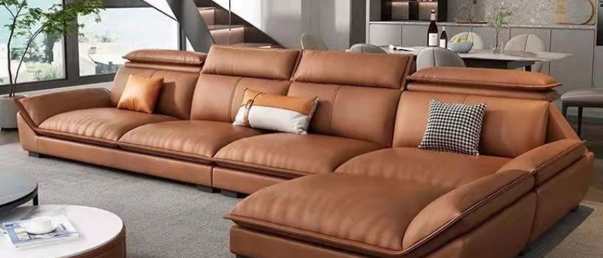 L Shape Leather Sofa Set